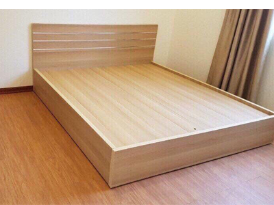 giường phản 1m6 gỗ mdf màu sồi 9223